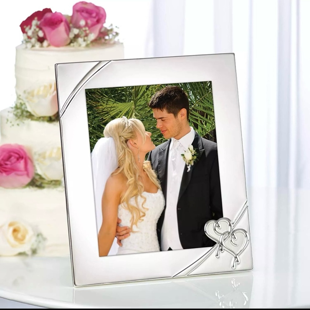 Lenox Picture Frame True Love 8″ x 10″ Silver Plated Hearts New